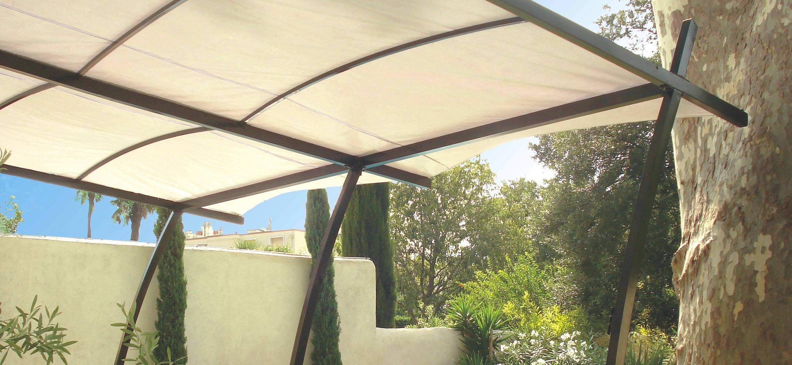 Couleurs du monde - Toile 350g/m² coloris écru en polyester et PVC pour pergola Sydney - Image 1