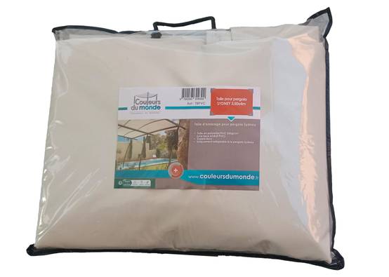 Couleurs du monde - Toile 350g/m² coloris écru en polyester et PVC pour pergola Sydney - Image 4
