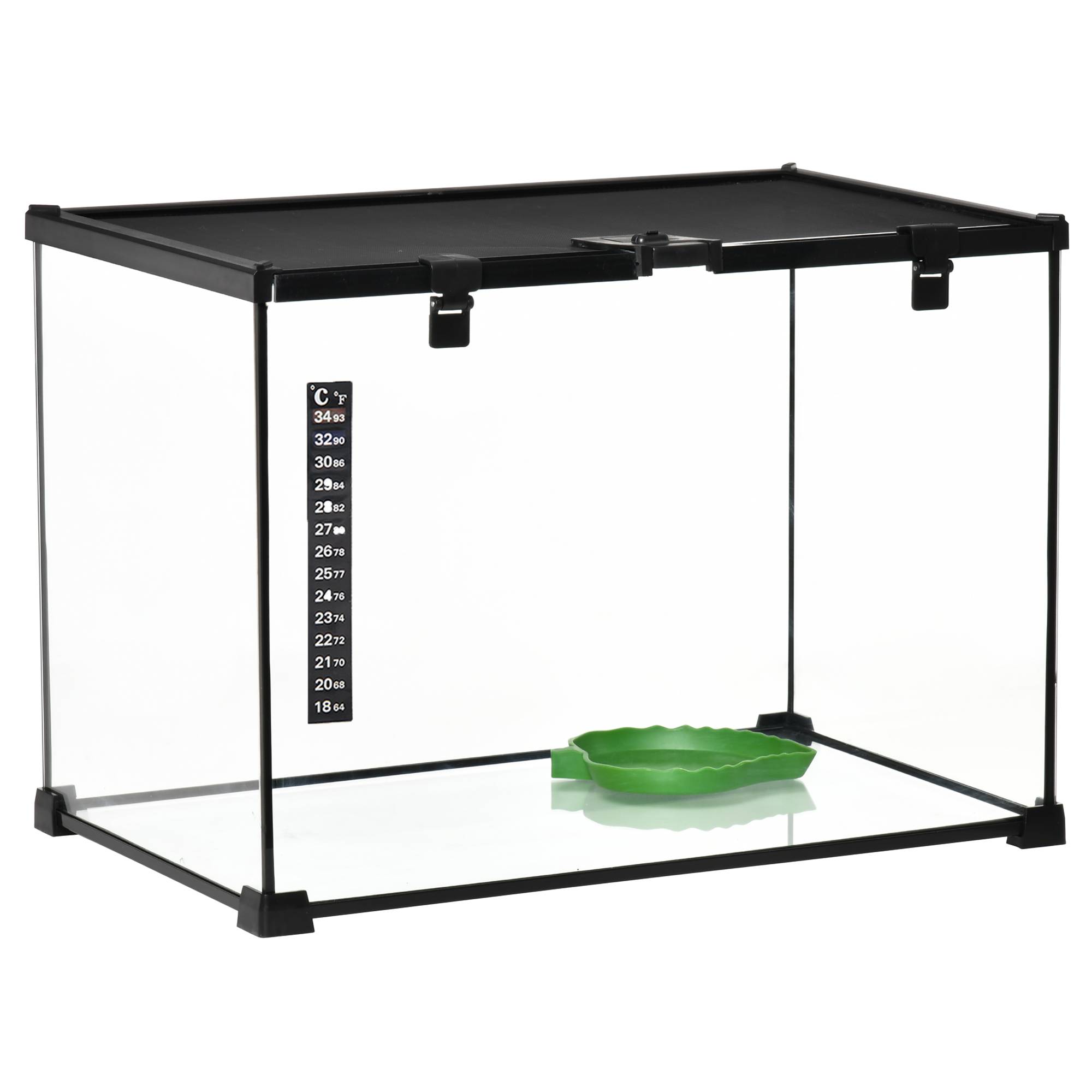 ComfortXL - Terrarium Verre Reptiles Tortue Serpent Ventilation 50x30x35cm Noir - ComfortXL Pet Living - Image 2