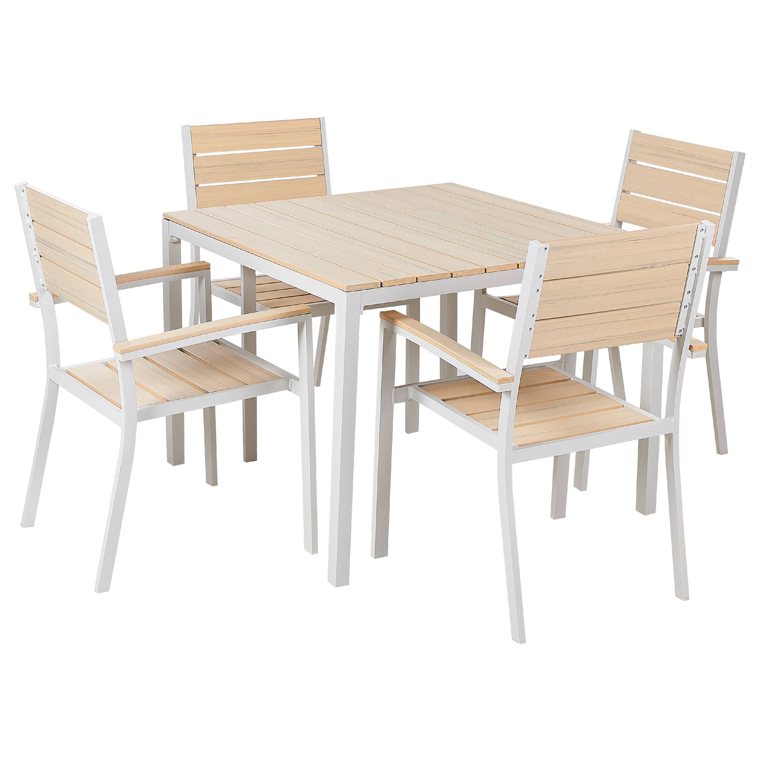 Beliani - Set de salle à manger, 4 Personnes Bois synthétique Beige PRATO - Beliani - Imagen 2