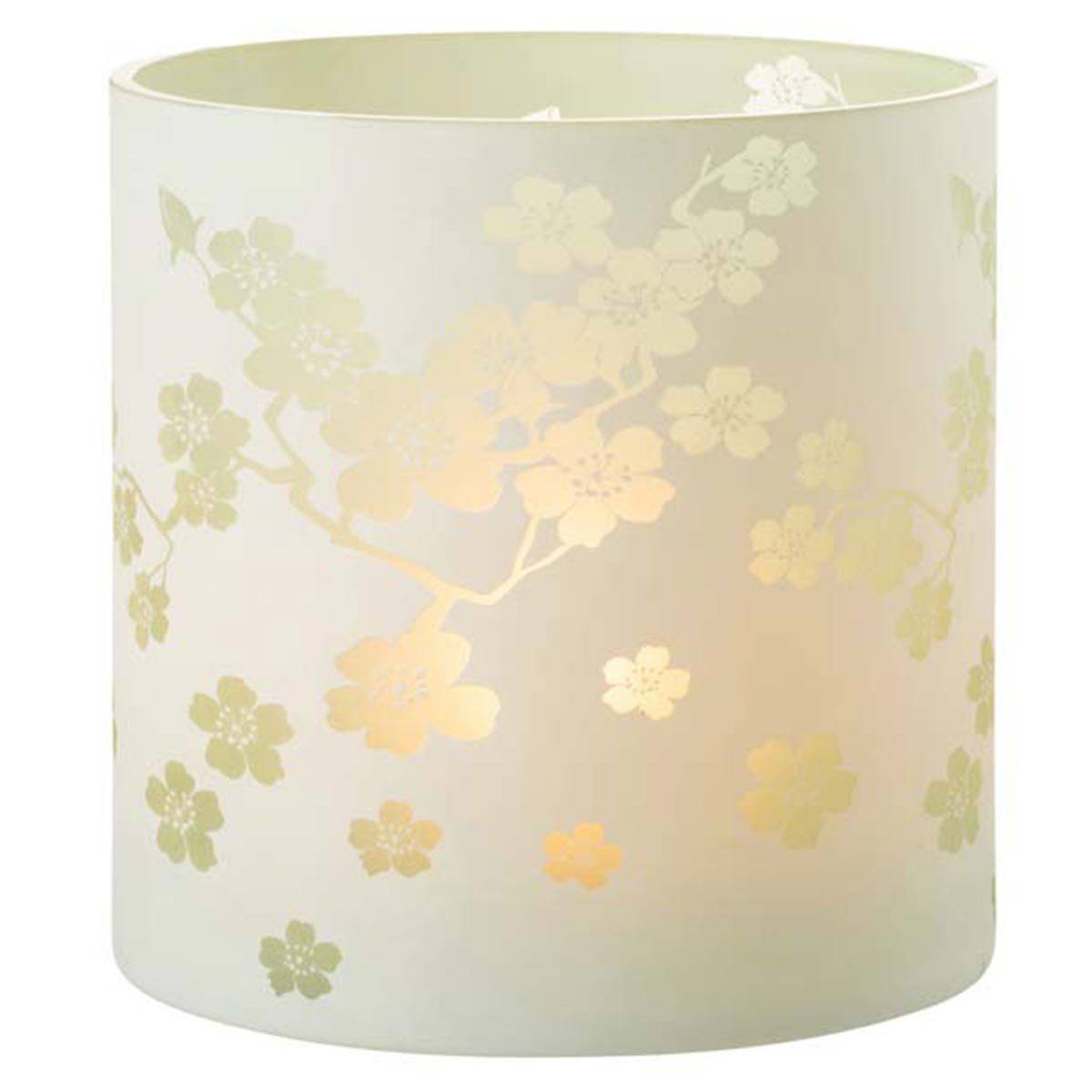 Photophore Design en Verre "Fleurs" 24cm Vert - Image 2