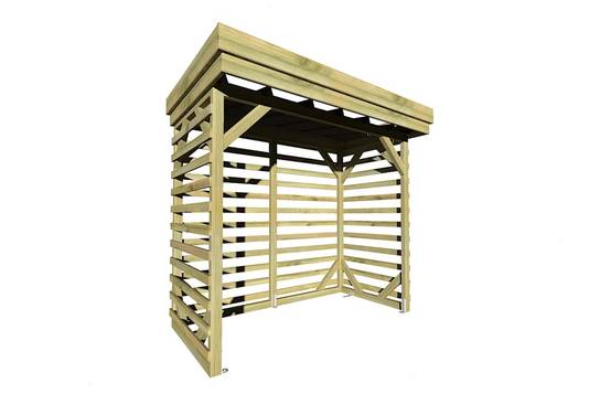 Sans Marque - ABRI Bûches en Bois - 2,8m2 - 2,15x1,31m - Pin Sylvestre traité Autoclave - Surface Int : 1,8m2 / 3 stères / Abri Français - Image 1