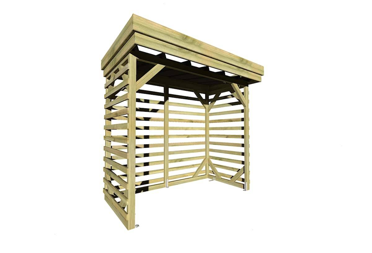 Sans Marque - ABRI Bûches en Bois - 2,8m2 - 2,15x1,31m - Pin Sylvestre traité Autoclave - Surface Int : 1,8m2 / 3 stères / Abri Français - Imagen 1