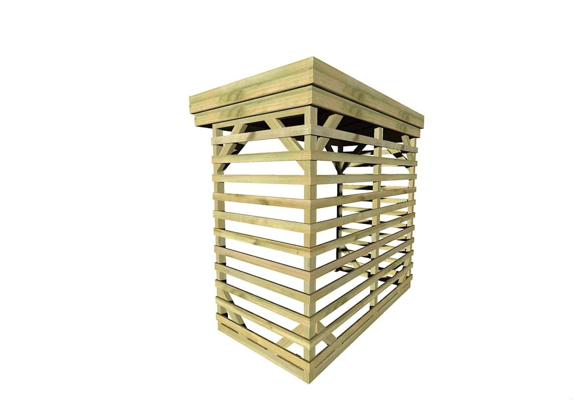 Sans Marque - ABRI Bûches en Bois - 2,8m2 - 2,15x1,31m - Pin Sylvestre traité Autoclave - Surface Int : 1,8m2 / 3 stères / Abri Français - Imagen 4