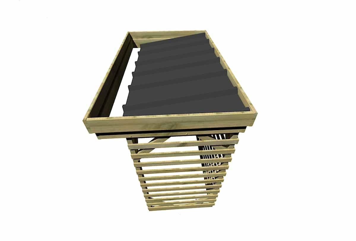 Sans Marque - ABRI Bûches en Bois - 2,8m2 - 2,15x1,31m - Pin Sylvestre traité Autoclave - Surface Int : 1,8m2 / 3 stères / Abri Français - Imagen 5