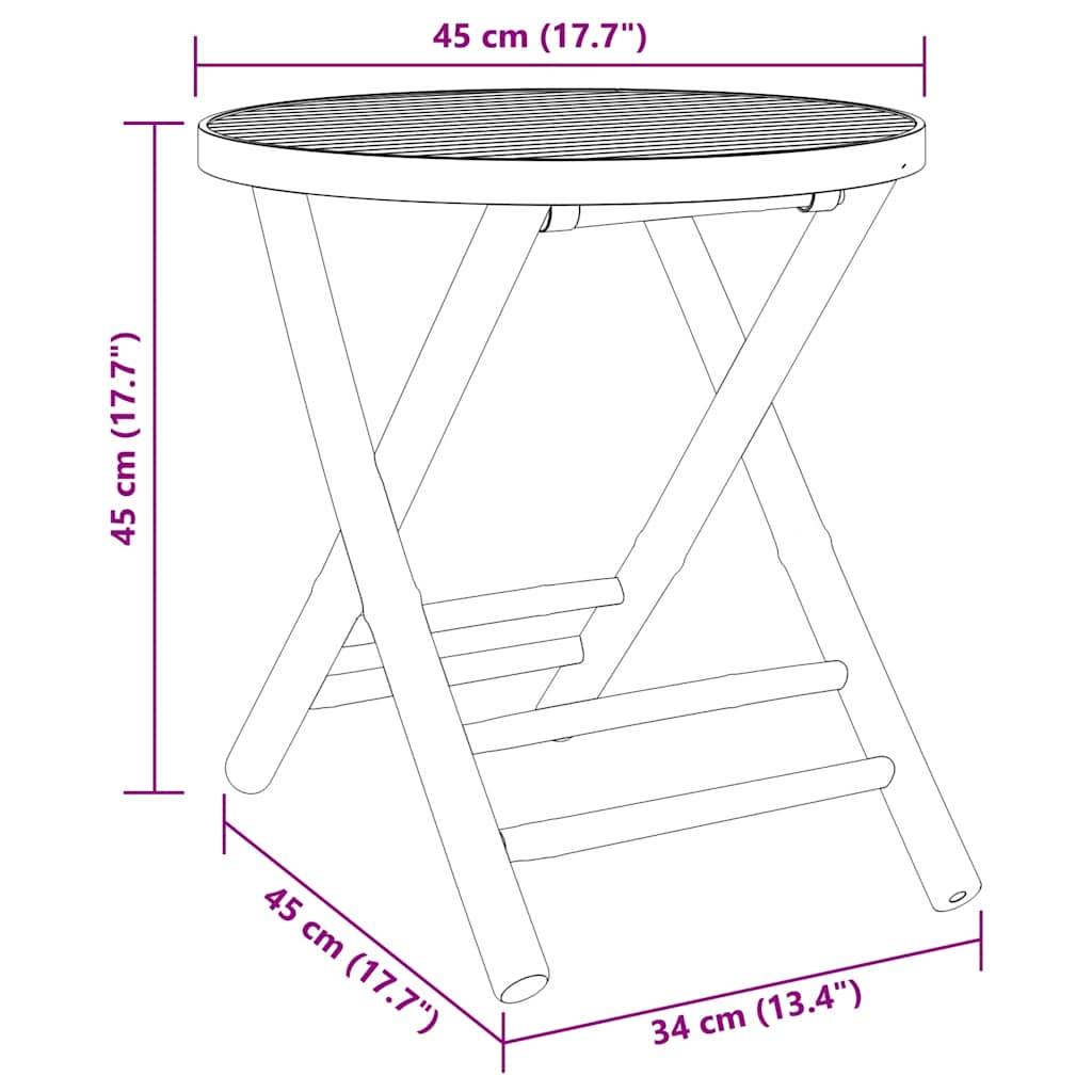 Vidaxl - Ensemble de bistro 3 pcs bambou vidaXL 3278531 - Image 3