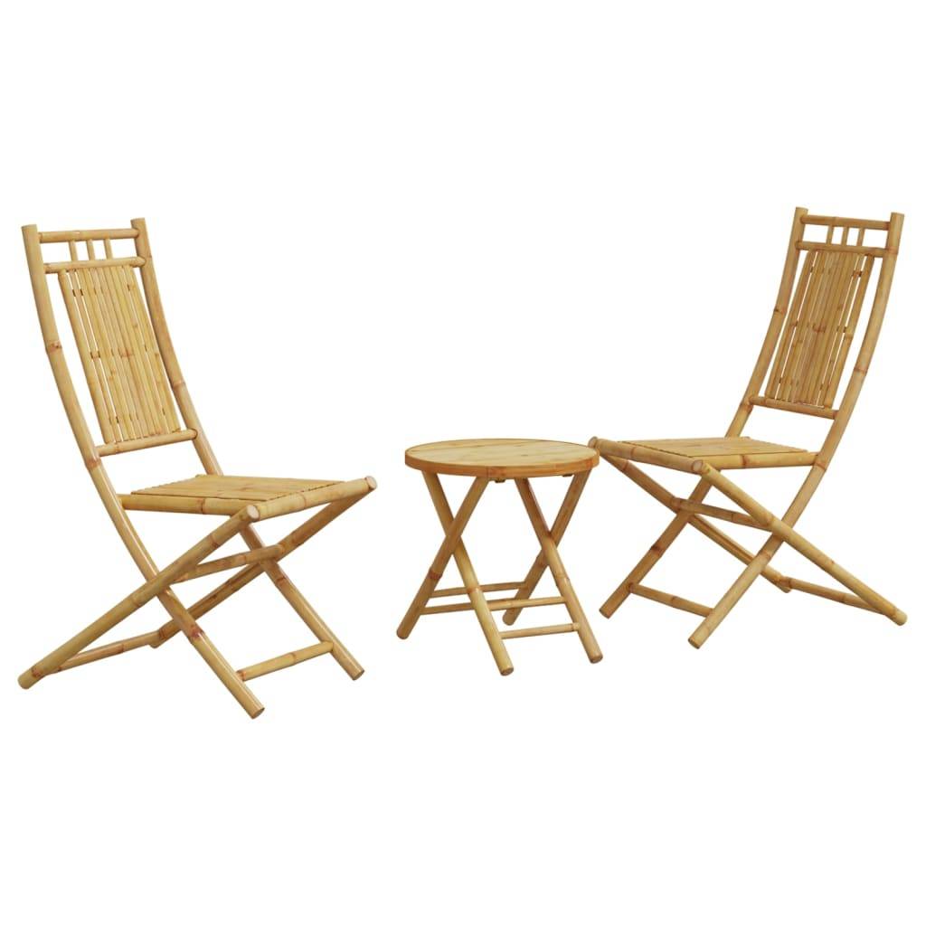 Vidaxl - Ensemble de bistro 3 pcs bambou vidaXL 3278531 - Image 2
