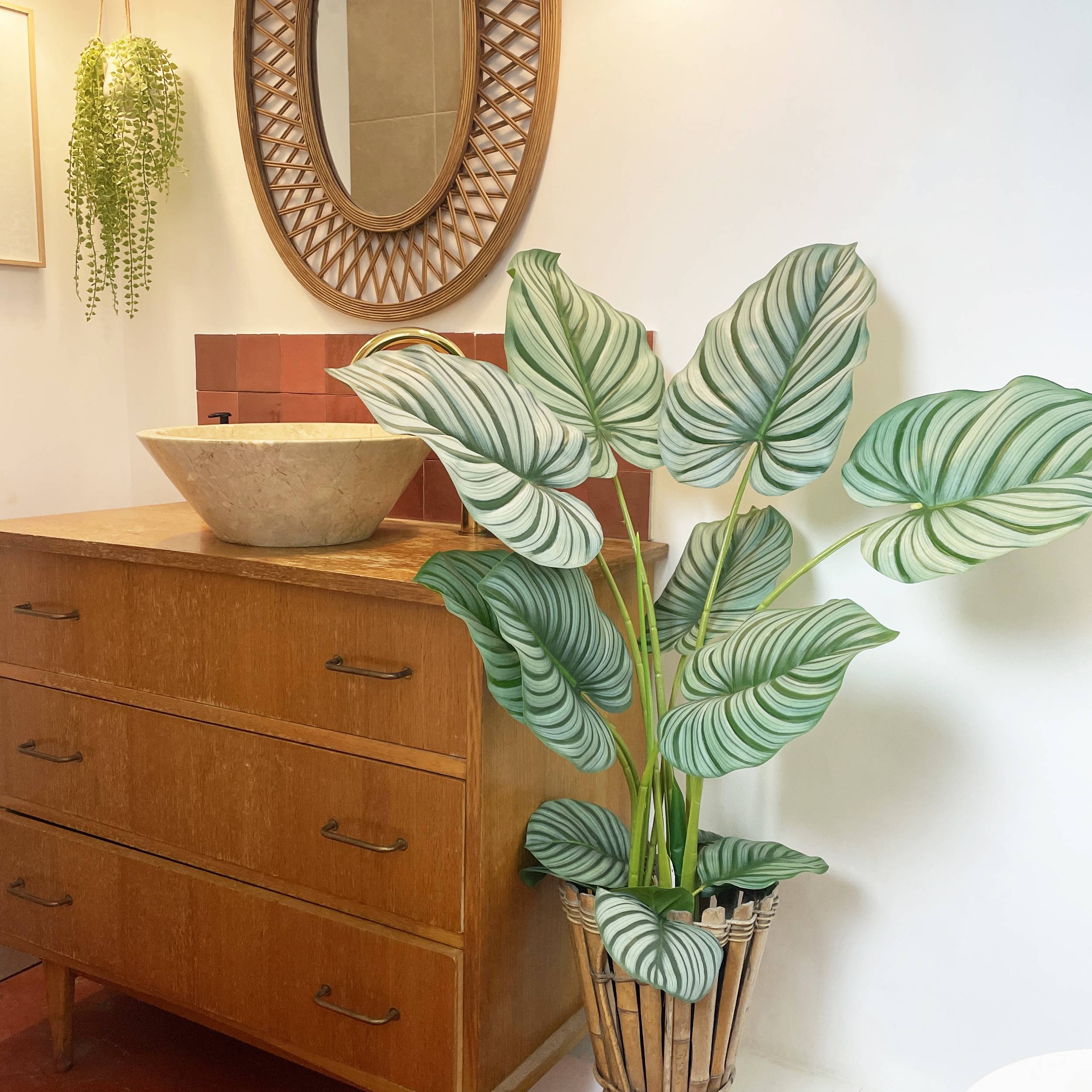Ligne Deco - Plante verte calathea artificiel 100cm - Image 4