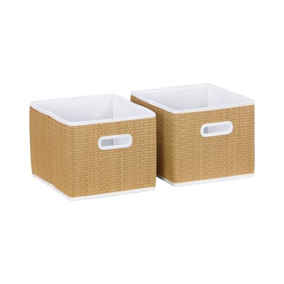 Meuble De Rangement Enfant 7 Compartiments Avec 4 Paniers Velours - Design Épuré Et Ludique