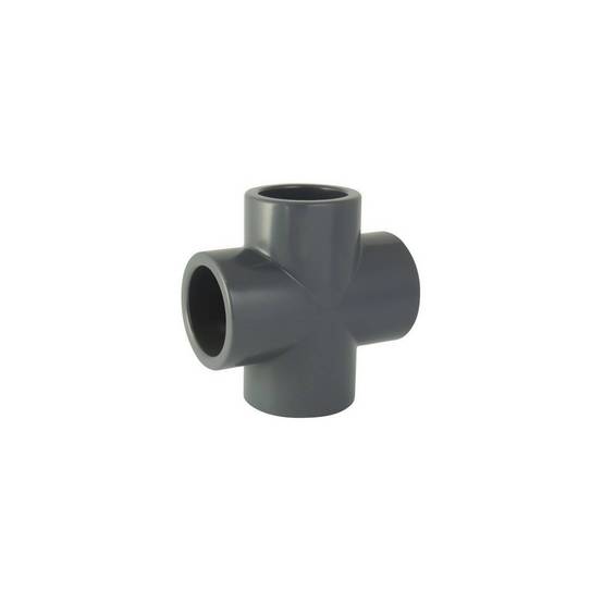 Raccord Femelle 4 Voies en PVC-U pour Systèmes Hydrauliques - 32mm