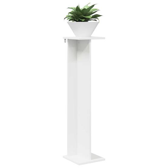 ComfortXL - Étagère Porte-Plantes Bois Intérieur Présentoir Multi-Niveaux Blanc 25x100cm - ComfortXL Outdoor Living - Image 3