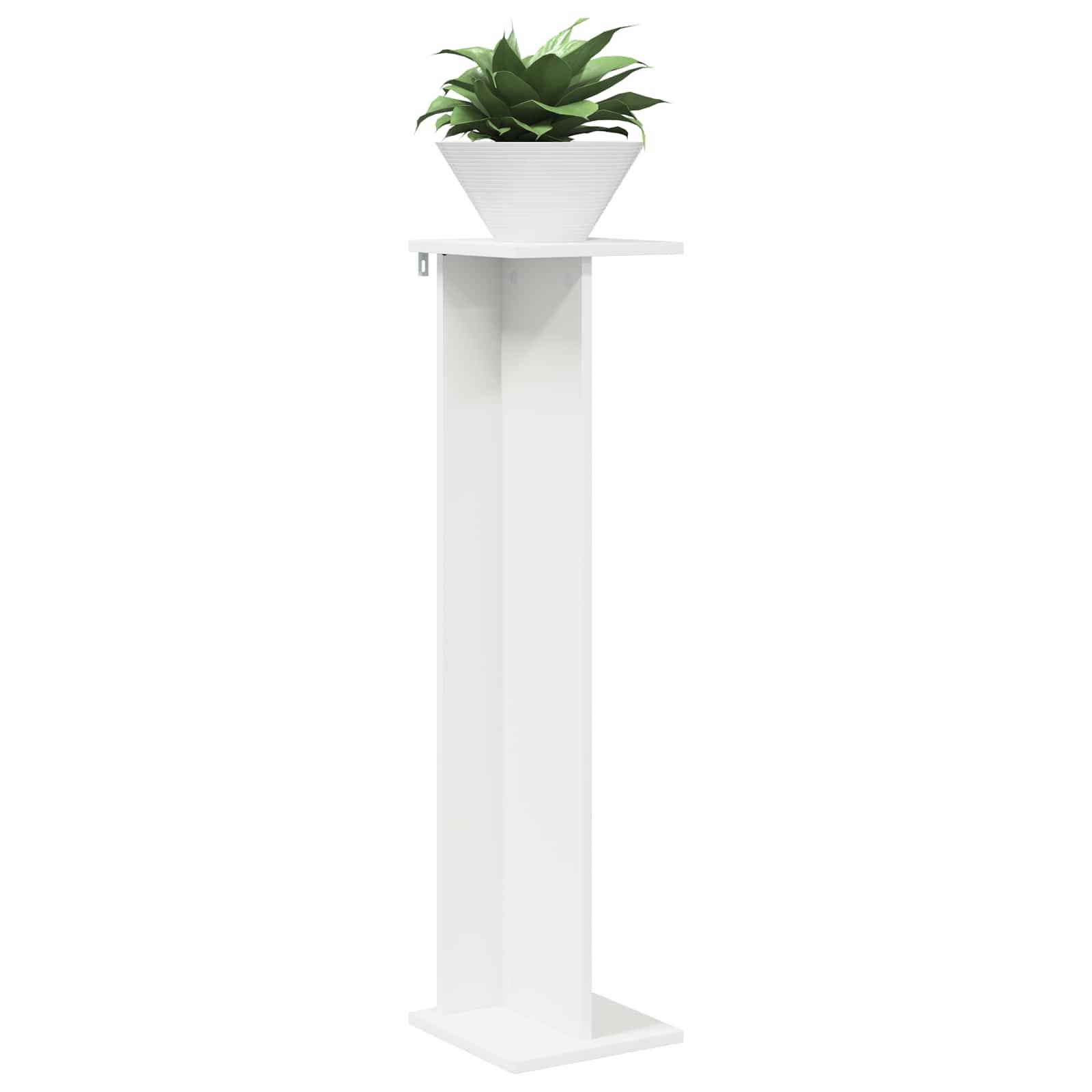 ComfortXL - Étagère Porte-Plantes Bois Intérieur Présentoir Multi-Niveaux Blanc 25x100cm - ComfortXL Outdoor Living - Image 3