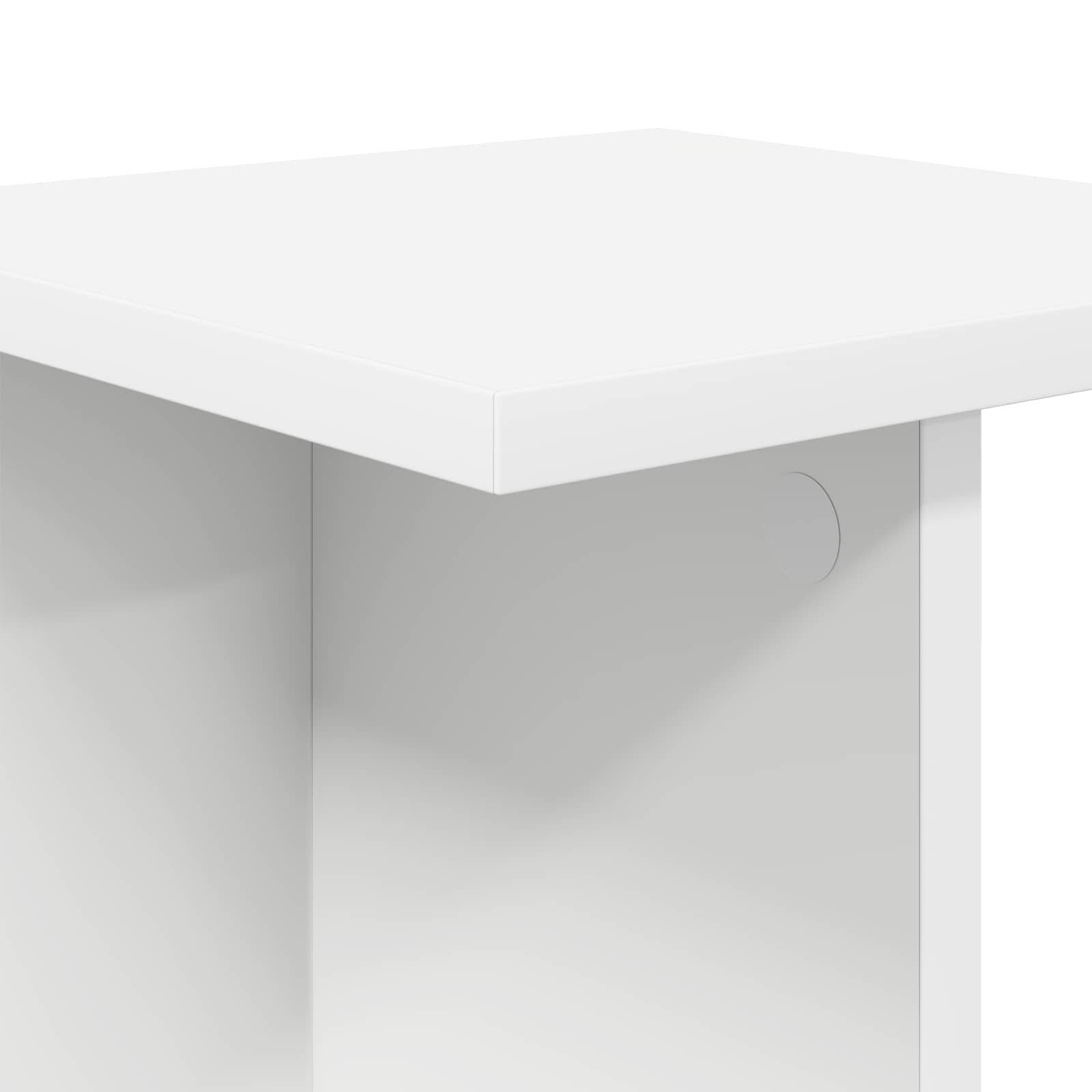 ComfortXL - Étagère Porte-Plantes Bois Intérieur Présentoir Multi-Niveaux Blanc 25x100cm - ComfortXL Outdoor Living - Image 7