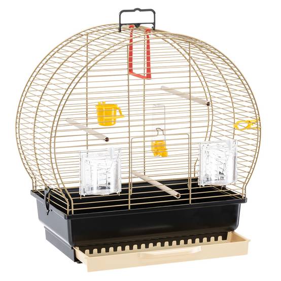 Ferplast - Ferplast Cage à Oiseaux LUNA 2 Cage pour Oiseaux, Canaris, Perruches Ondulées, en Métal, Accessoires inclus Mangeoires rotatives Perchoirs, 44,5 x 25 - Image 2