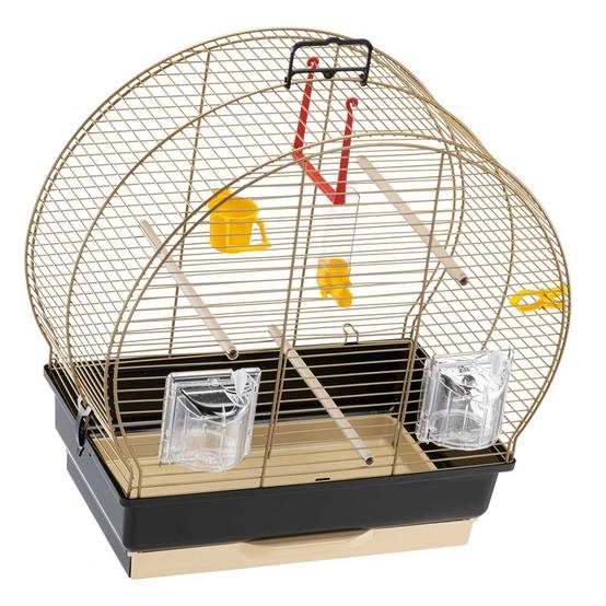 Ferplast - Ferplast Cage à Oiseaux LUNA 2 Cage pour Oiseaux, Canaris, Perruches Ondulées, en Métal, Accessoires inclus Mangeoires rotatives Perchoirs, 44,5 x 25 - Image 4
