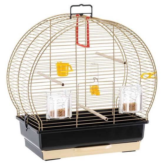 Ferplast - Ferplast Cage à Oiseaux LUNA 2 Cage pour Oiseaux, Canaris, Perruches Ondulées, en Métal, Accessoires inclus Mangeoires rotatives Perchoirs, 44,5 x 25 - Image 1
