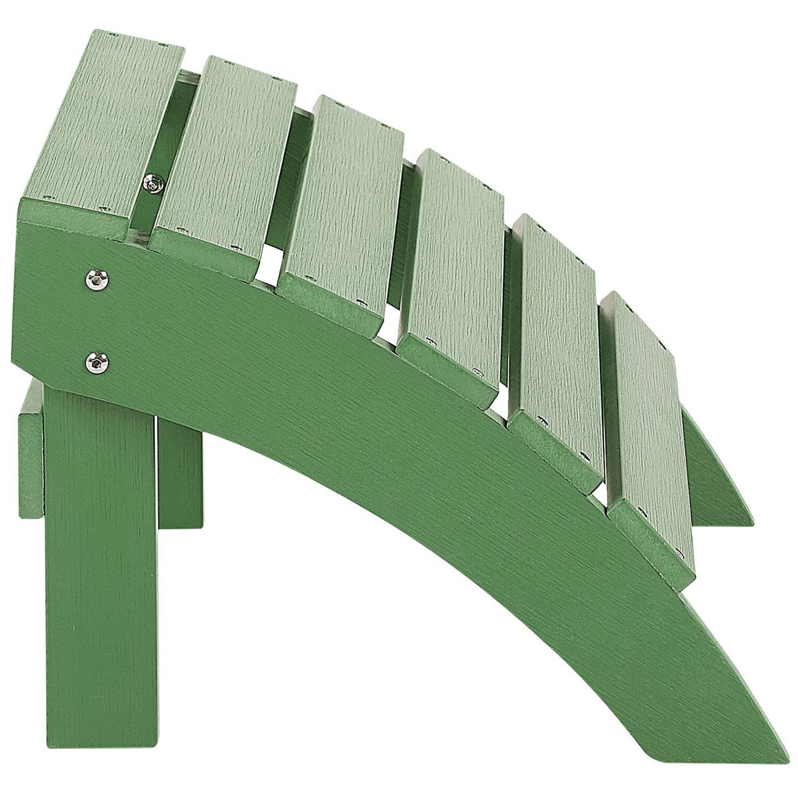 Beliani - Repose-pied Bois synthétique Vert ADIRONDACK - Beliani - Imagen 5