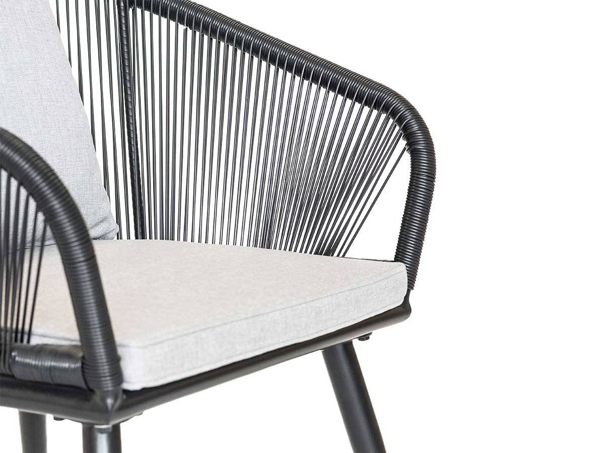 Table de jardin rectangulaire en bois teck Comores avec 4 fauteuils Comores - Jardiline - Imagen 4