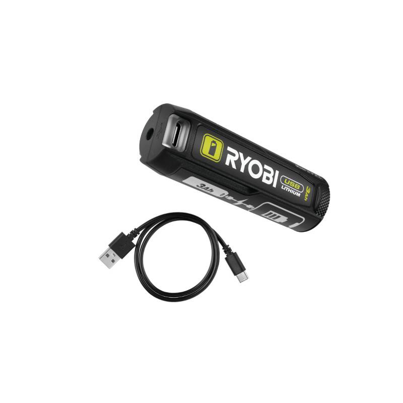 Ryobi - Batterie RYOBI 4V USB Lithium - 3,0Ah - avec câble USB - RB4L30