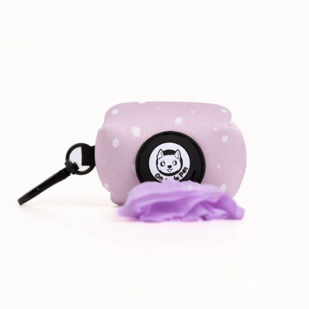 Distributeur de sacs à crottes (rouleau inclus) - Lilas – On se la Pet - Image 1