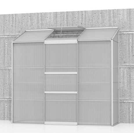Vitavia - Serre adossée 1,30 m² en polycarbonate 4 mm - IDA 1300, Couleur Noir - Image 2