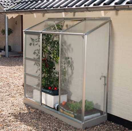 Vitavia - Serre adossée 1,30 m² en polycarbonate 4 mm - IDA 1300, Couleur Noir - Image 1