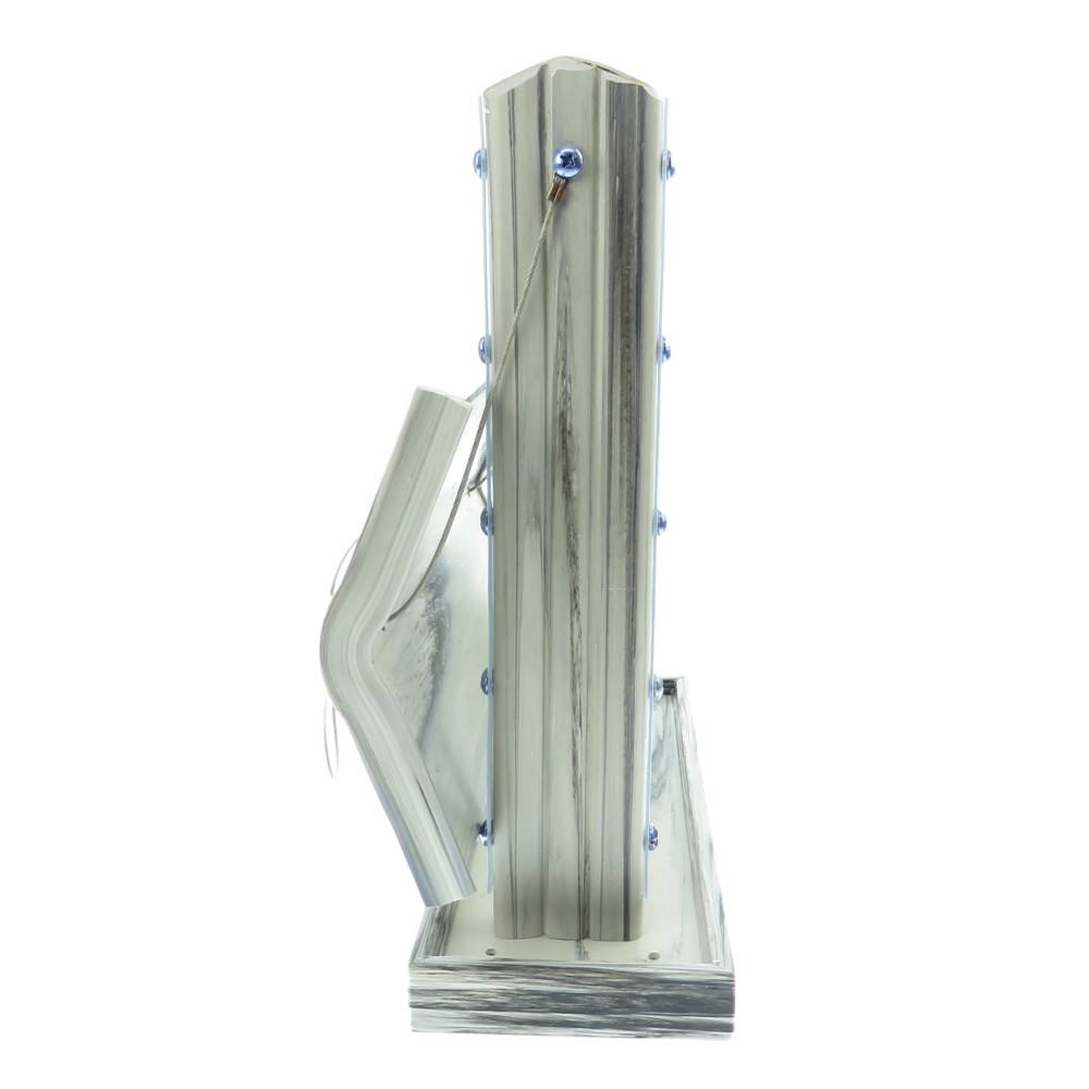 Mangeoire silo pour graines, gris blanc transparent, pour oiseaux - Imagen 5