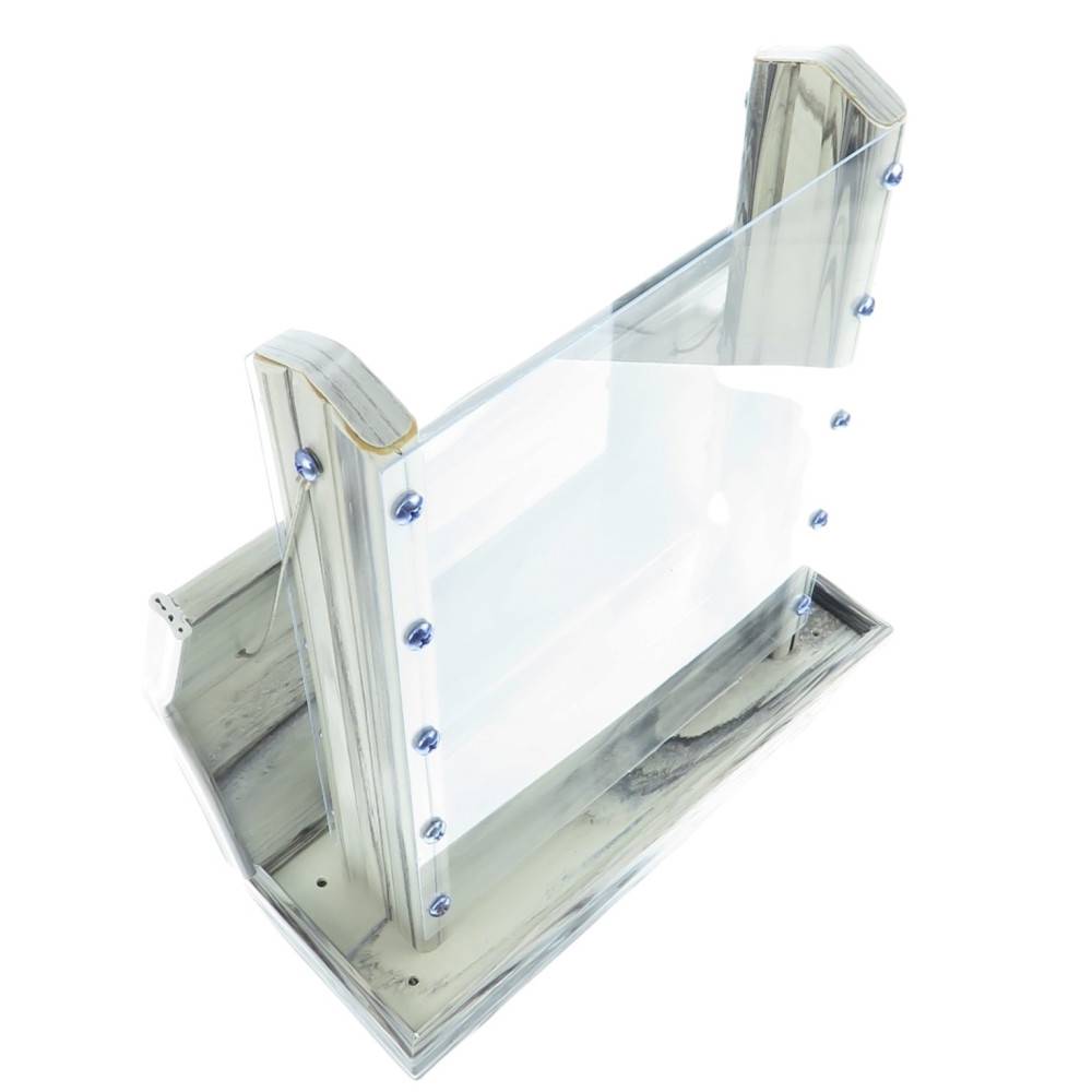 Mangeoire silo pour graines, gris blanc transparent, pour oiseaux - Image 3