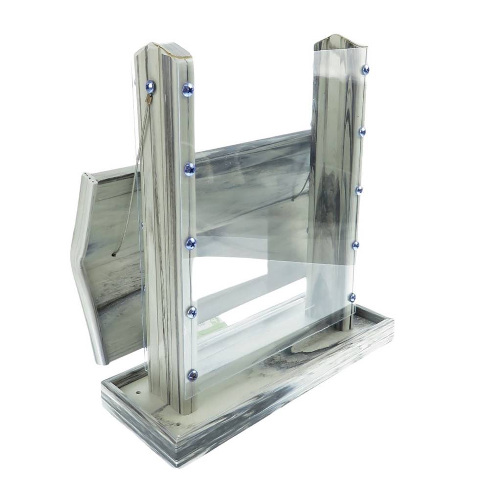 Mangeoire silo pour graines, gris blanc transparent, pour oiseaux - Image 4