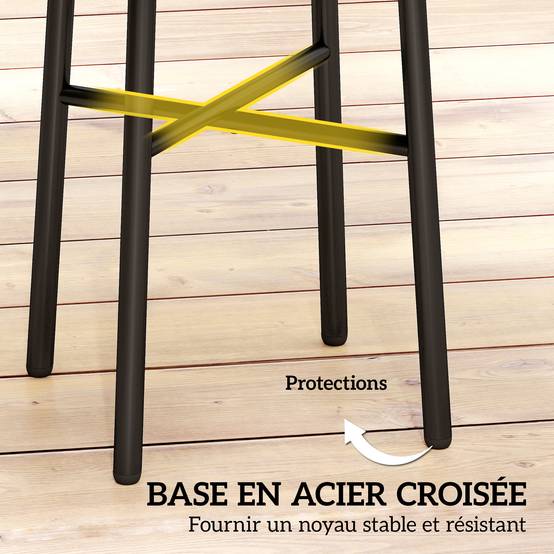 Table basse de jardin résine tressée naturel 46 x 46 x 43 cm - PANGIVO - Image 8