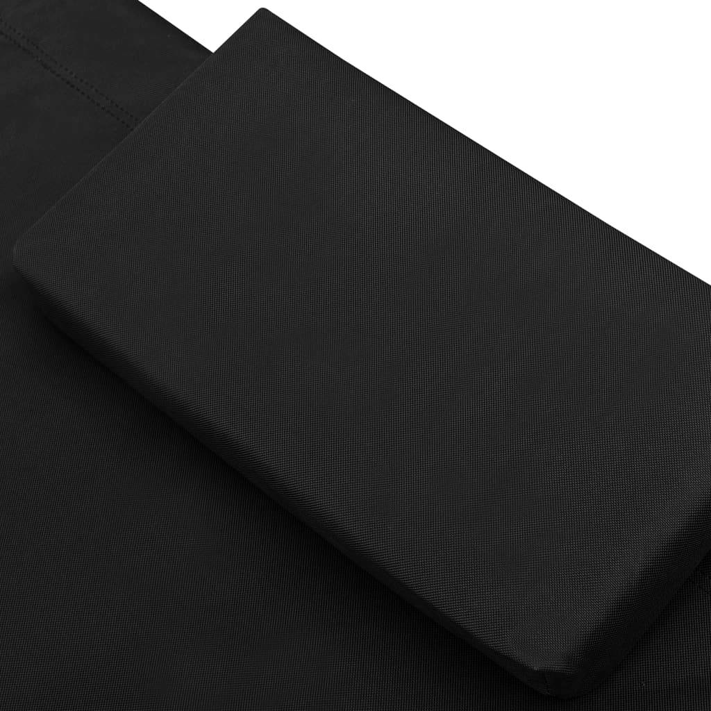 Prolenta Premium - Chaise longue pliante/transat  Garinor Noir  200 X 145 cm  - P87209N - Image 5