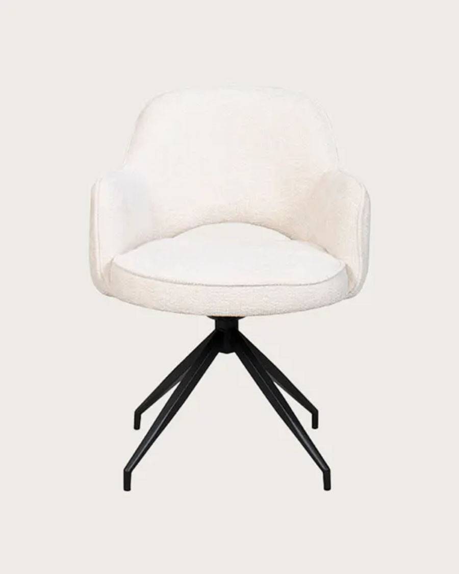 Elba - Lot de 2 chaises en tissu et pieds métal - UNIQKA - Imagen 2