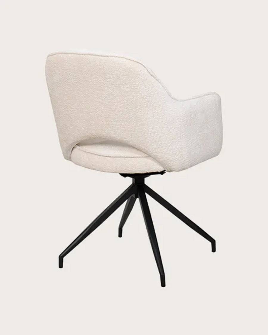 Elba - Lot de 2 chaises en tissu et pieds métal - UNIQKA - Imagen 4