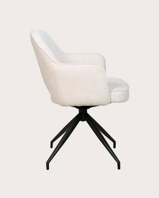 Elba - Lot de 2 chaises en tissu et pieds métal - UNIQKA - Imagen 3