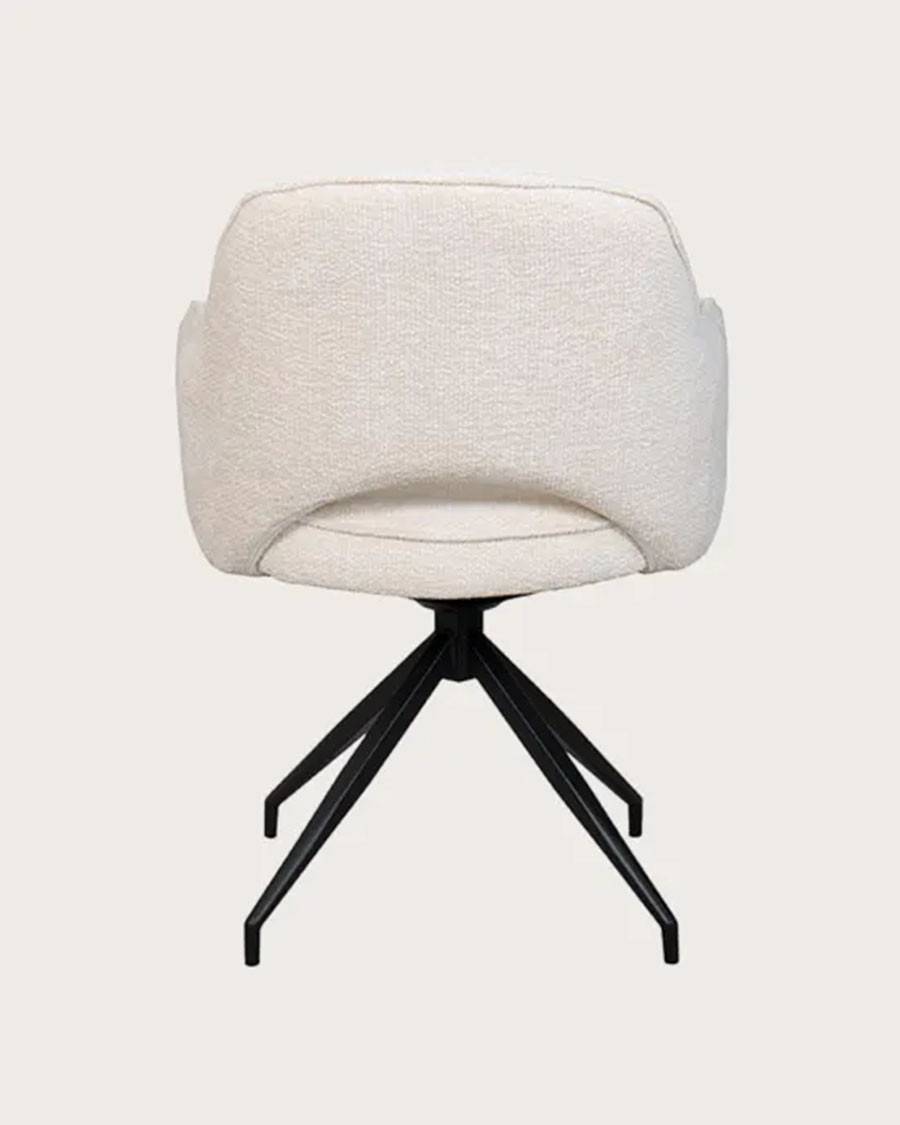 Elba - Lot de 2 chaises en tissu et pieds métal - UNIQKA - Imagen 5