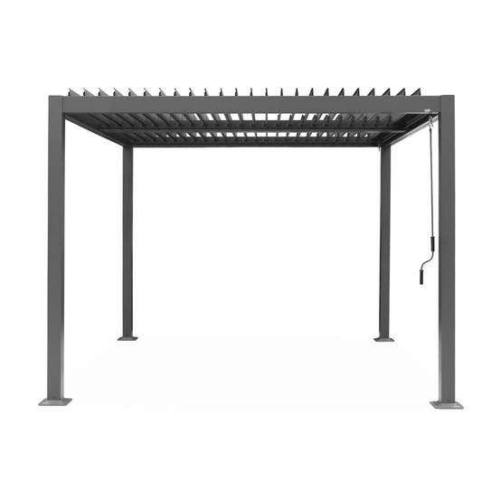 Pergola bioclimatique anthracite. aluminium et acier. 3x3m. lames orientables | sweeek - Image 4