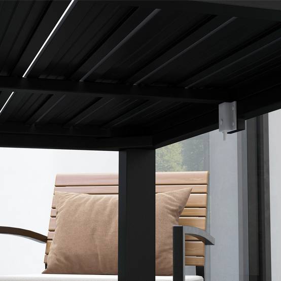 Table de jardin extensible aluminium noir 180/240 x 94 x 73 cm - PANGIVO - Image 10