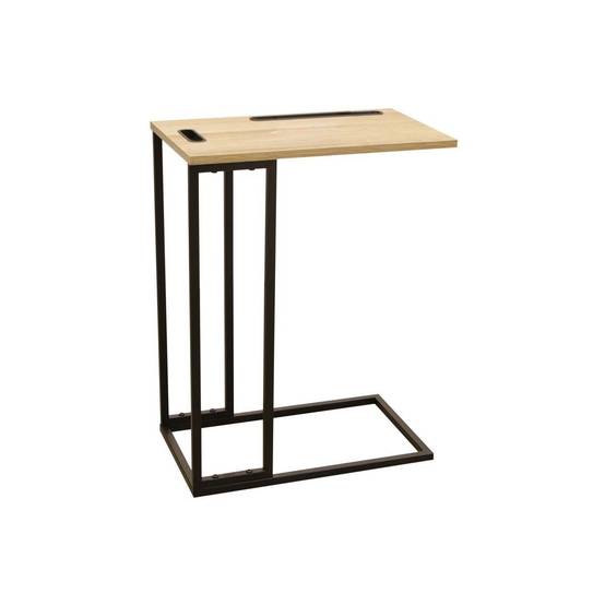 The Home Deco Factory - Table d'appoint en bois et métal avec support tablette - Image 1