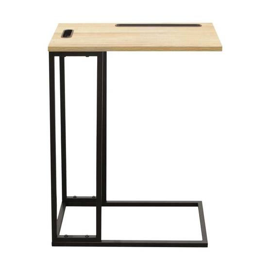 The Home Deco Factory - Table d'appoint en bois et métal avec support tablette - Image 3