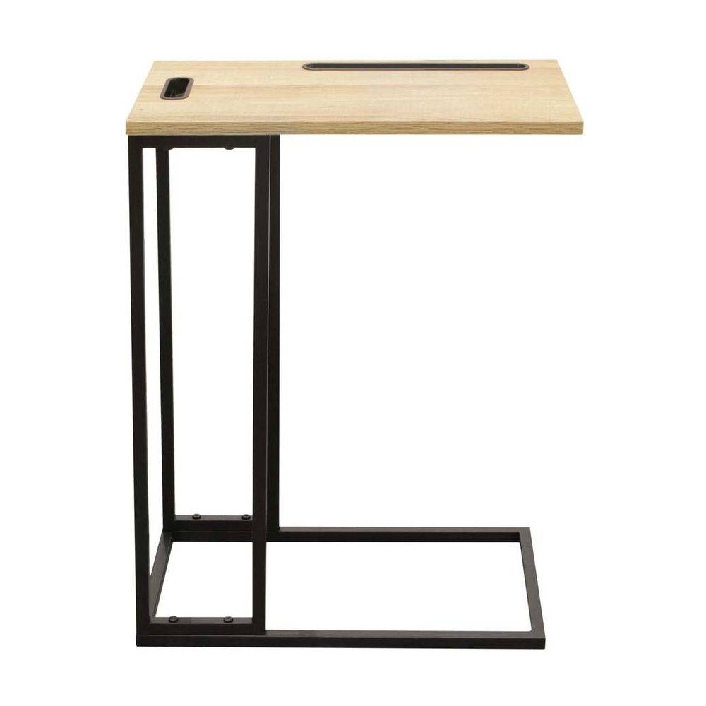 The Home Deco Factory - Table d'appoint en bois et métal avec support tablette - Image 3