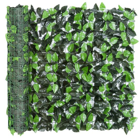 ComfortXL - Haie artificielle PE vert foncé 300 x 100 cm balcon terrasse jardin brise-vue découpable effet naturel - Image 8