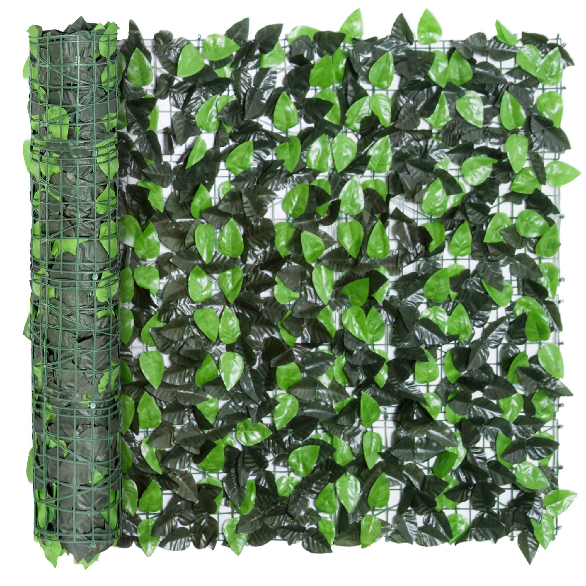 ComfortXL - Haie artificielle PE vert foncé 300 x 100 cm balcon terrasse jardin brise-vue découpable effet naturel - Image 8