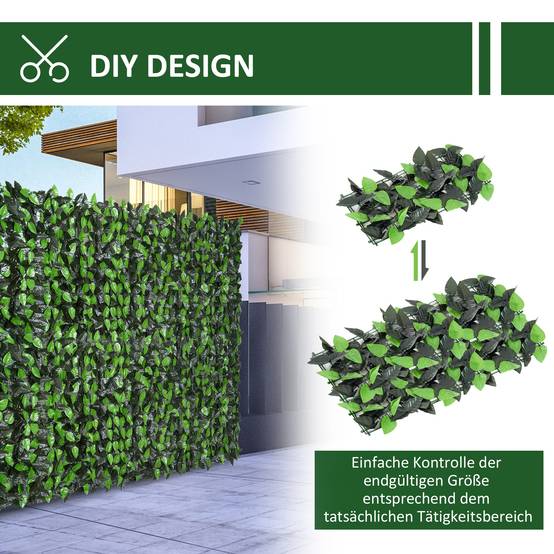 ComfortXL - Haie artificielle PE vert foncé 300 x 100 cm balcon terrasse jardin brise-vue découpable effet naturel - Image 4