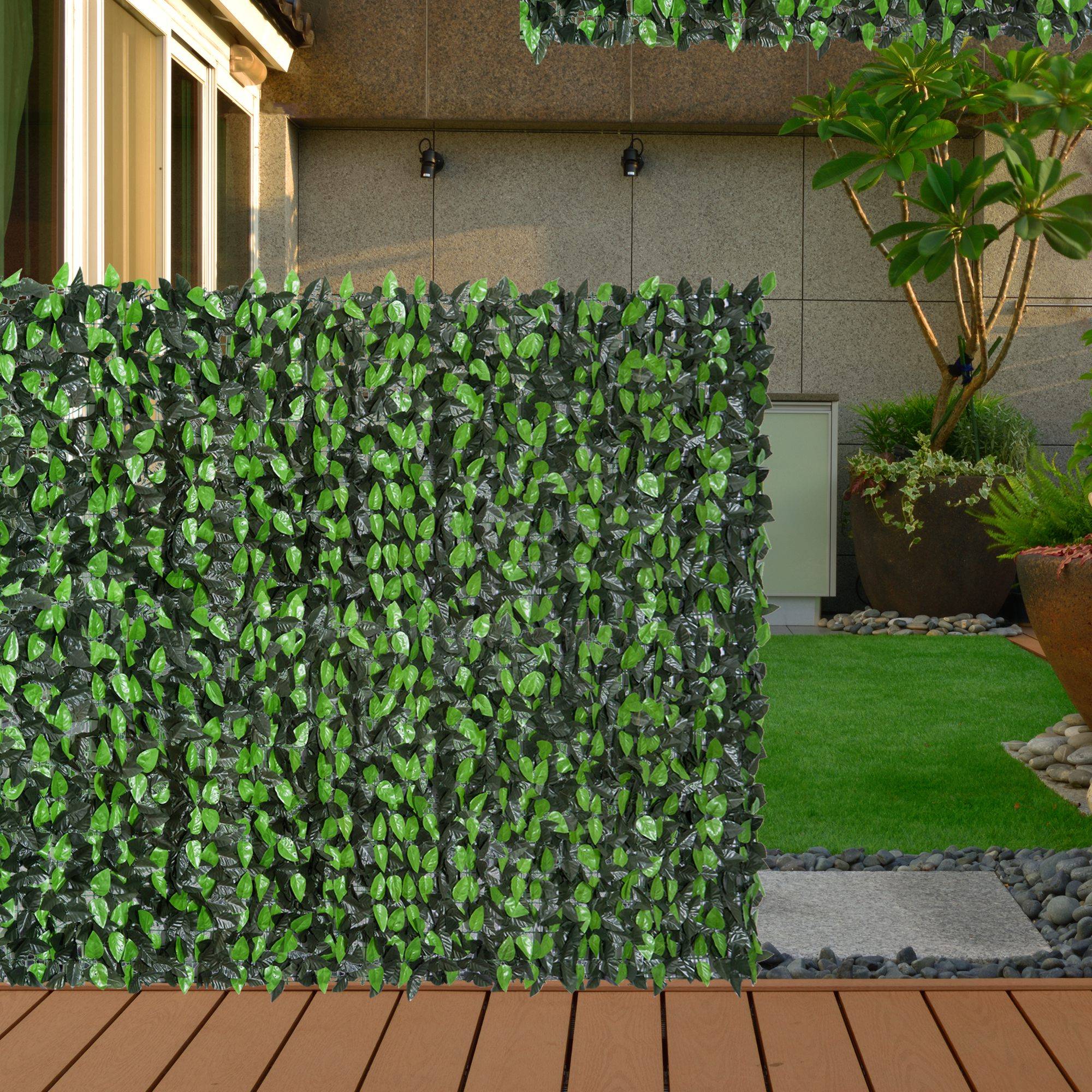 ComfortXL - Haie artificielle PE vert foncé 300 x 100 cm balcon terrasse jardin brise-vue découpable effet naturel
