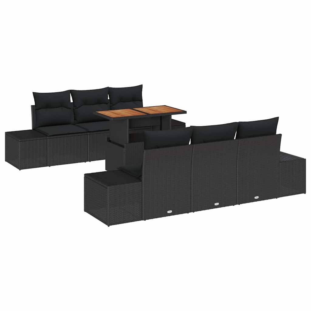 ComfortXL - Salon de jardin 6 places en poly rotin modulable avec rangement pratique pour terrasse Noir – ComfortXL Outdoor Living - Image 2