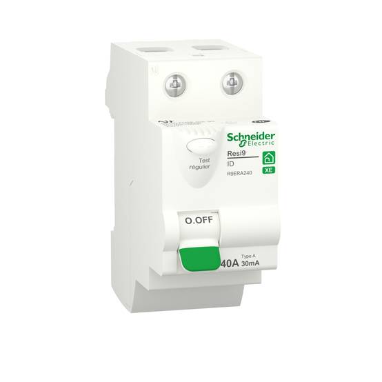 Schneider Electric - Interrupteur différentiel RESI9 XE 2P 30mA 40A Type A embrochable - SCHNEIDER ELECTRIC - R9ERA240