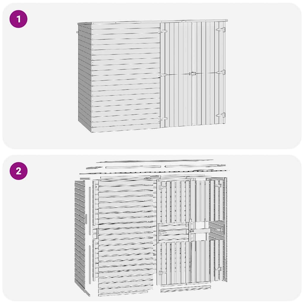 Vidaxl - Abri de jardin 232x110x170 cm Bois de pin imprégné 2.6m² vidaXL 46363 - Imagen 7