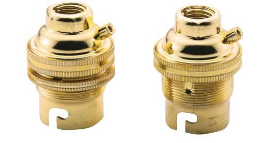 Douille B22 M11 simple bague laiton - LEBENOID - 043103