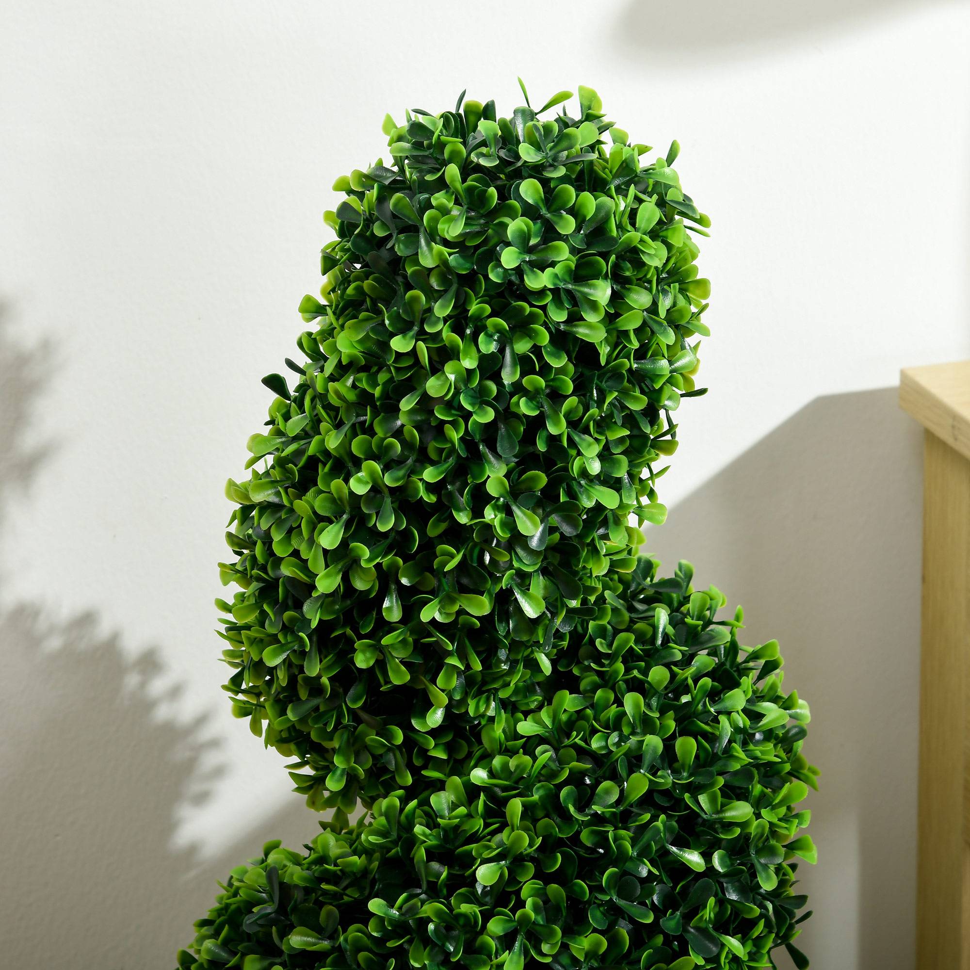 Lot 2 Buis Spirale Artificiel Plastique Intérieur Extérieur 90cm Vert - ComfortXL Outdoor Living - Image 10