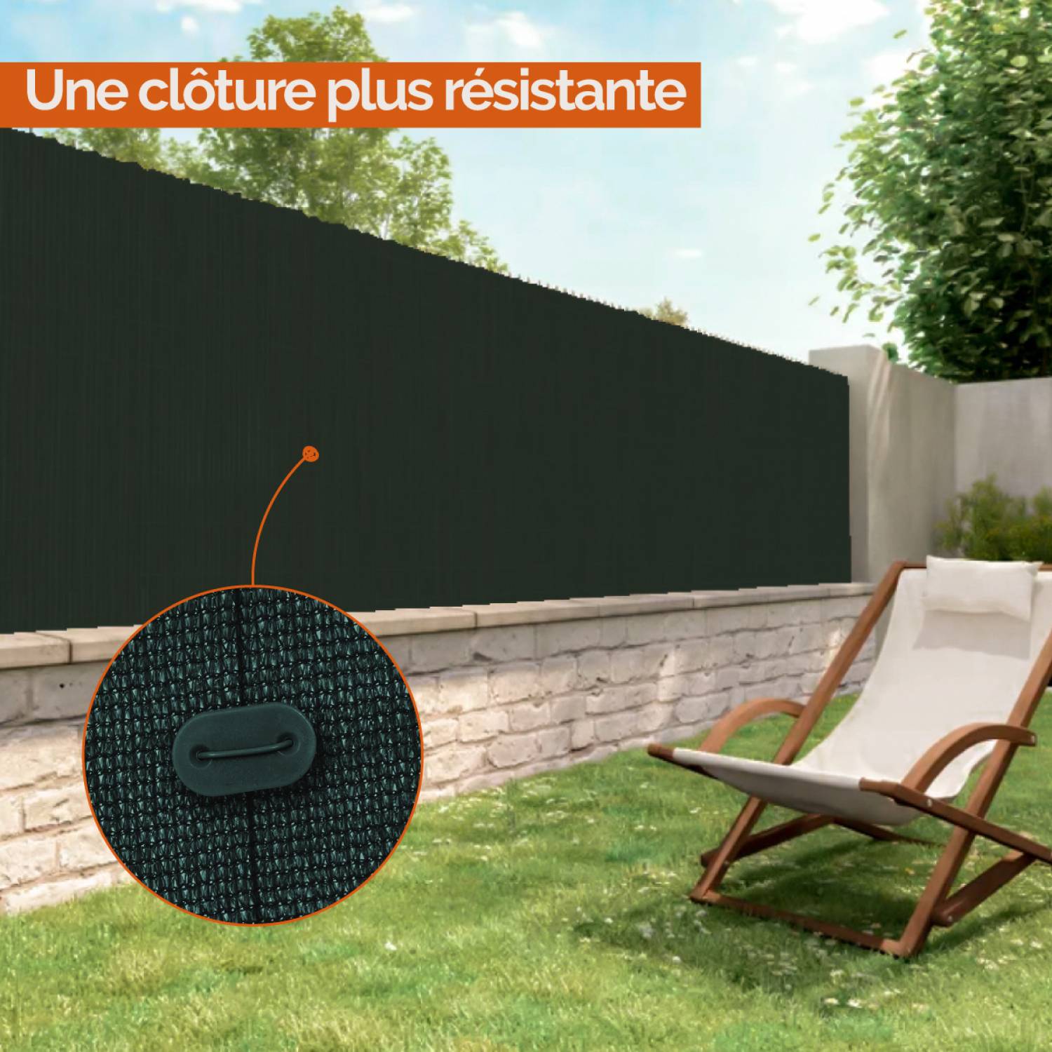 Linxor - Lot de 10 kits de fixation pour brise vue, canisse anti-UV - Vert - Linxor - Imagen 4